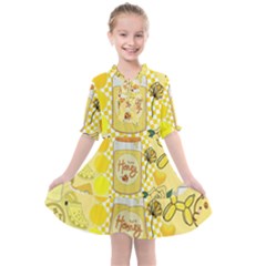 Marillo Pastel Zkt, Aesthetic, Stickers, Yellow Kids  All Frills Chiffon Dress by kyorashop23