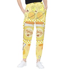 Marillo Pastel Zkt, Aesthetic, Stickers, Yellow Women s Tapered Pants