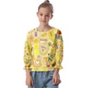 Marillo Pastel Zkt, Aesthetic, Stickers, Yellow Kids  Cuff Sleeve Top View1