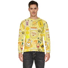 Marillo Pastel Zkt, Aesthetic, Stickers, Yellow Men s Fleece Sweatshirt