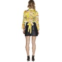 Marillo Pastel Zkt, Aesthetic, Stickers, Yellow Long Sleeve Tie Back Satin Wrap Top View4