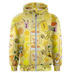 Marillo Pastel Zkt, Aesthetic, Stickers, Yellow Men s Zipper Hoodie