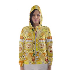 Marillo Pastel Zkt, Aesthetic, Stickers, Yellow Women s Hooded Windbreaker