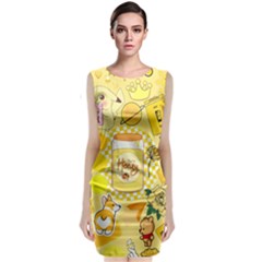 Marillo Pastel Zkt, Aesthetic, Stickers, Yellow Classic Sleeveless Midi Dress by kyorashop23