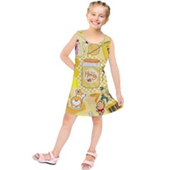 Marillo Pastel Zkt, Aesthetic, Stickers, Yellow Kids  Tunic Dress by kyorashop23