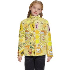 Marillo Pastel Zkt, Aesthetic, Stickers, Yellow Kids  Puffer Bubble Jacket Coat