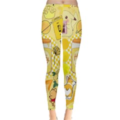 Marillo Pastel Zkt, Aesthetic, Stickers, Yellow Inside Out Leggings by kyorashop23