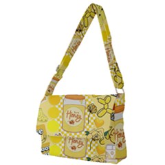 Marillo Pastel Zkt, Aesthetic, Stickers, Yellow Full Print Messenger Bag (s) by kyorashop23