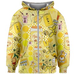 Marillo Pastel Zkt, Aesthetic, Stickers, Yellow Kids  Zipper Hoodie Without Drawstring