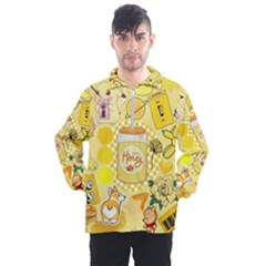 Marillo Pastel Zkt, Aesthetic, Stickers, Yellow Men s Half Zip Pullover