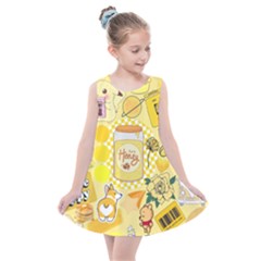 Marillo Pastel Zkt, Aesthetic, Stickers, Yellow Kids  Summer Dress by kyorashop23