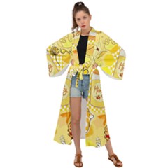 Marillo Pastel Zkt, Aesthetic, Stickers, Yellow Maxi Kimono by kyorashop23