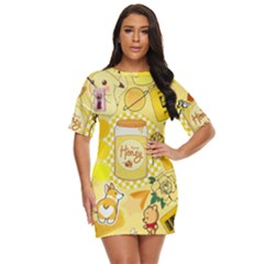 Marillo Pastel Zkt, Aesthetic, Stickers, Yellow Just Threw It On Dress by kyorashop23