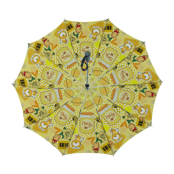 Marillo Pastel Zkt, Aesthetic, Stickers, Yellow Automatic Folding Umbrella with Case (Large)