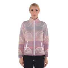 Moon Phase, Cloud, Clouds, Moon, Pastel Women s Bomber Jacket