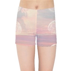 Moon Phase, Cloud, Clouds, Moon, Pastel Kids  Sports Shorts