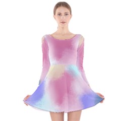 Pastel Ballons, Ballons, Long Sleeve Velvet Skater Dress