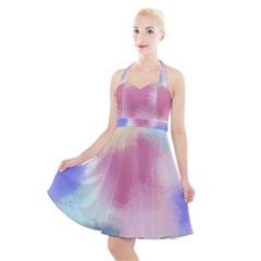 Pastel Ballons, Ballons, Halter Party Swing Dress 