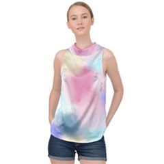 Pastel Ballons, Ballons, High Neck Satin Top