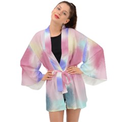 Pastel Ballons, Ballons, Long Sleeve Kimono