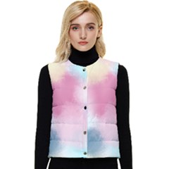 Pastel Ballons, Ballons, Women s Button Up Puffer Vest