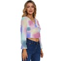 Pastel Ballons, Ballons, Long Sleeve V-Neck Top View3