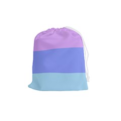 Pastel Colour, Blue, Lilac, Orange, Pastel, Pink, Romance Drawstring Pouch (medium) by kyorashop23