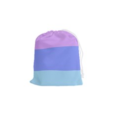 Pastel Colour, Blue, Lilac, Orange, Pastel, Pink, Romance Drawstring Pouch (small) by kyorashop23