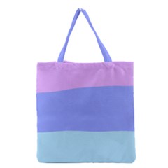 Pastel Colour, Blue, Lilac, Orange, Pastel, Pink, Romance Grocery Tote Bag by kyorashop23