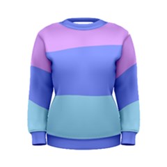 Pastel Colour, Blue, Lilac, Orange, Pastel, Pink, Romance Women s Sweatshirt