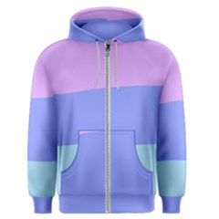 Pastel Colour, Blue, Lilac, Orange, Pastel, Pink, Romance Men s Zipper Hoodie