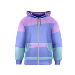 Pastel Colour, Blue, Lilac, Orange, Pastel, Pink, Romance Kids  Zipper Hoodie