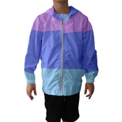 Pastel Colour, Blue, Lilac, Orange, Pastel, Pink, Romance Kids  Hooded Windbreaker