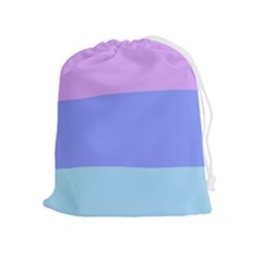 Pastel Colour, Blue, Lilac, Orange, Pastel, Pink, Romance Drawstring Pouch (xl) by kyorashop23