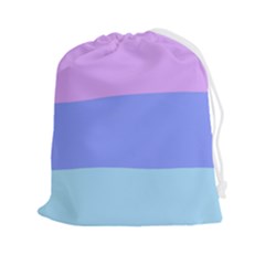 Pastel Colour, Blue, Lilac, Orange, Pastel, Pink, Romance Drawstring Pouch (2xl) by kyorashop23