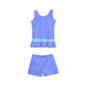 Pastel Colour, Blue, Lilac, Orange, Pastel, Pink, Romance Kids  Boyleg Swimsuit View1