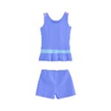 Pastel Colour, Blue, Lilac, Orange, Pastel, Pink, Romance Kids  Boyleg Swimsuit View2