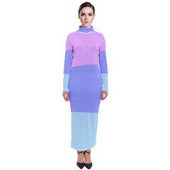 Pastel Colour, Blue, Lilac, Orange, Pastel, Pink, Romance Turtleneck Maxi Dress by kyorashop23