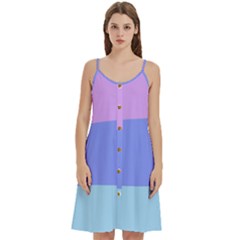 Pastel Colour, Blue, Lilac, Orange, Pastel, Pink, Romance Women s Spaghetti Strap Pullover Cami Dress