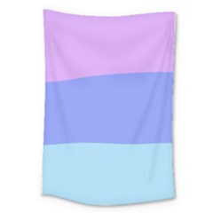 Pastel Colour, Blue, Lilac, Orange, Pastel, Pink, Romance Large Tapestry