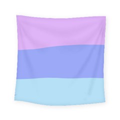 Pastel Colour, Blue, Lilac, Orange, Pastel, Pink, Romance Square Tapestry (small)