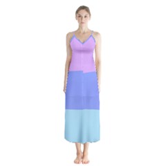 Pastel Colour, Blue, Lilac, Orange, Pastel, Pink, Romance Button Up Chiffon Maxi Dress by kyorashop23