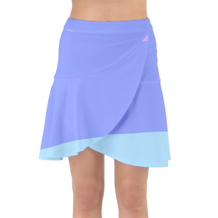 Pastel Colour, Blue, Lilac, Orange, Pastel, Pink, Romance Wrap Front Skirt