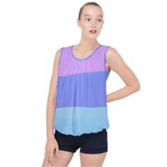 Pastel Colour, Blue, Lilac, Orange, Pastel, Pink, Romance Bubble Hem Chiffon Tank Top by kyorashop23