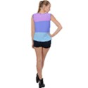 Pastel Colour, Blue, Lilac, Orange, Pastel, Pink, Romance Bubble Hem Chiffon Tank Top View2