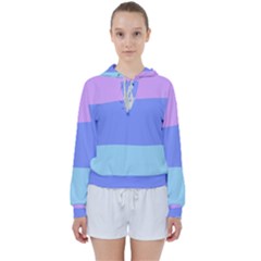 Pastel Colour, Blue, Lilac, Orange, Pastel, Pink, Romance Women s Tie Up Sweat