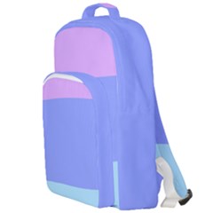 Pastel Colour, Blue, Lilac, Orange, Pastel, Pink, Romance Double Compartment Backpack by kyorashop23