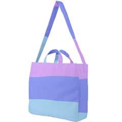 Pastel Colour, Blue, Lilac, Orange, Pastel, Pink, Romance Square Shoulder Tote Bag by kyorashop23