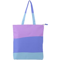 Pastel Colour, Blue, Lilac, Orange, Pastel, Pink, Romance Double Zip Up Tote Bag by kyorashop23