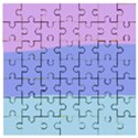 Pastel Colour, Blue, Lilac, Orange, Pastel, Pink, Romance Wooden Puzzle Square View1